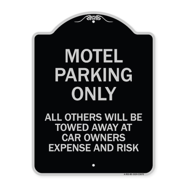 Signmission Motel Parking All Others Towed Heavy-Gauge Aluminum Architectural Sign, 24" x 18", BS-1824-23870 A-DES-BS-1824-23870 - main